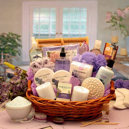 The Essence of Lavender Spa Gift Basket Mygiftstore